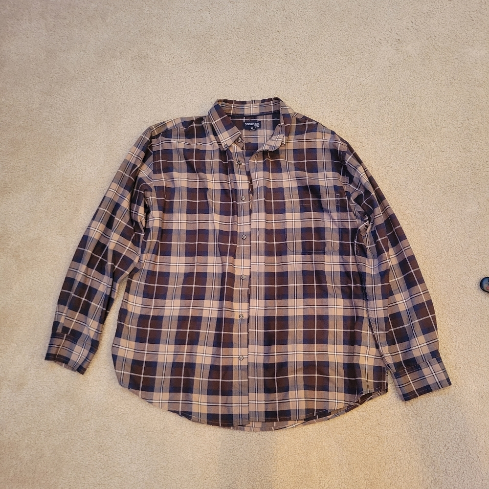 Mens Plaid Button Down Shirt